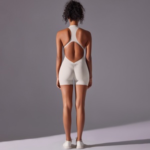 Combinaison Athlétique Femme Personnalisable Effet Seconde Peau Haute Intensité Dos Nu pour Yoga, Fitness, <span class=keywords><strong>Course</strong></span> et Entraînement - Product Image 4