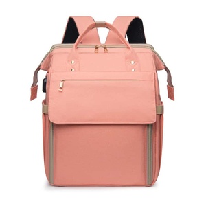 Waterproof PU Oxford Women's Backpack Square Office Laptop Compartment Air <b>Cushion</b> Strap - Product Image 4