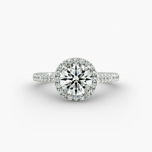 Anillo de Compromiso Starspire Chapado en Oro de 18k con Halo de Diamantes, Anillo Apilable con Diamante Redondo, Anillo de Diamante Solitario, Joyería Fina - Product Image 6