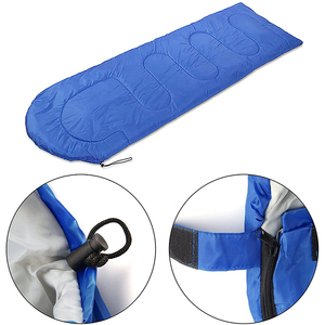 Mejor venta puede logotipo personalizado de embalaje barato senderismo ligero 170T azul bolsa de dormir con saco - Product Image 3