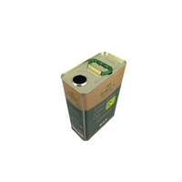 Bidon d'huile d'olive en métal vide de 3 L, vente en gros, bidon d'huile carré de style F avec couvercles en plastique
