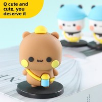 Figurines d'action en plastique Panda One-Two Bubu, style dessin animé mignon, parfaites pour les cadeaux aux amis et à la famille, petits jouets