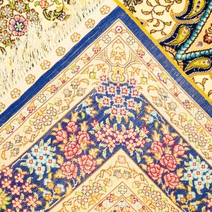 122x183cm Soie Près de Moi Ispahan Inde Tapis Turcs pour Tables Centrales - Product Image 6