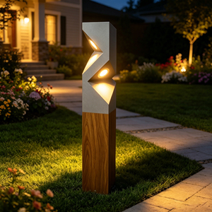 Lampe LED cylindrique extérieure étanche IP65 en aluminium de haute qualité, angle de faisceau 360°, Ra90, garantie 5 ans, pour aménagement paysager - Product Image 1