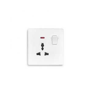 VBQN universel PC 13A <span class=keywords><strong>220V</strong></span> panneau brossé traditionnel blanc mur maison néon interrupteurs d'alimentation <span class=keywords><strong>prise</strong></span> de courant <span class=keywords><strong>avec</strong></span> <span class=keywords><strong>interrupteur</strong></span> - Product Image 1