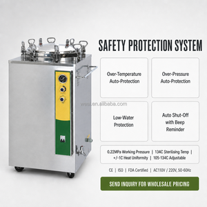<span class=keywords><strong>Autoclave</strong></span> Vertical de 35/50/75/100/120/150L para Esterilización de Alimentos Enlatados, Especias, Hierbas, Cultivos de Laboratorio y Hongos - Product Image 3