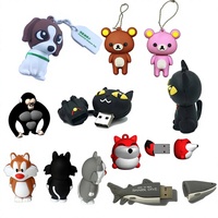 Clé USB 2.0 personnalisée en PVC avec motif animal de dessin animé – Créez votre propre design, pleine capacité, logo personnalisé