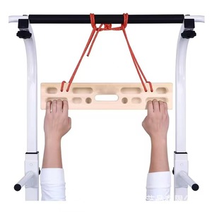 Tabla de entrenamiento de agarre de madera para escalada en interiores y barra de dominadas, para fortalecer el agarre, portátil, de abedul macizo, para uso en parques deportivos - Product Image 1