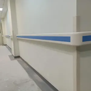 Couleur RAL personnalisée Main courante d'hôpital de 140mm Rail de maintien de couloir mural