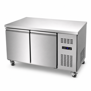Servicio OEM, Mesa de <span class=keywords><strong>Trabajo</strong></span> de Acero Inoxidable 304 201 con Refrigerador Bajo Encimera, Cocina Comercial, Mesa de <span class=keywords><strong>Trabajo</strong></span> Refrigerada de 2 Niveles - Product Image 2