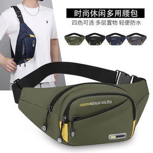 Sac de taille sport tendance pour hommes, grande capacité, multi-couches, en tissu Oxford, sangle détachable, pour voyage en plein air, usage quotidien - Product Image 5