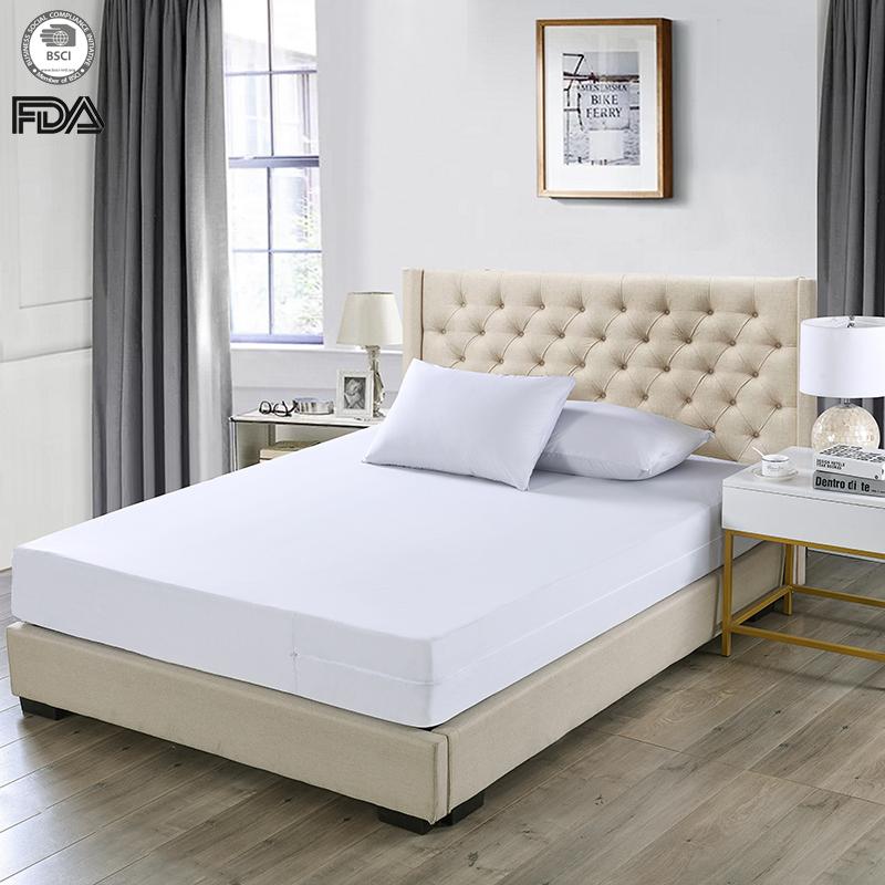 Защитный матрас для кровати, водонепроницаемая плетеная защита на молнии, размер King Size