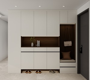 <span class=keywords><strong>Petite</strong></span> armoire à chaussures en bois massif personnalisée avec banc pour porte d'<span class=keywords><strong>entrée</strong></span> Design Living Room & Hotel Use - Product Image 5