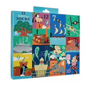custom 12 days colored printing Christmas socks Ramadan Countdown box folding carton advent calendar box