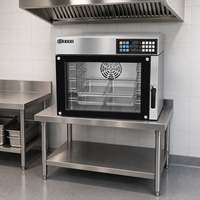 Four à convection électrique commercial, four à convection électrique de comptoir avec ventilateur pour café, pain, gâteaux et biscuits