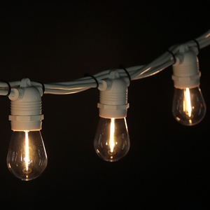 Ngoài trời không thấm nước IP65 S14 A60 15m 15 đèn trắng chuỗi đèn sân thượng giáng sinh chiếu sáng Pin cáp trang trí nội thất Đèn sân vườn - Product Image 6