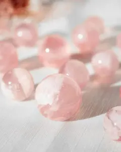 natural Crystal healing semi precious stone star rose quartz snow garden quartz spheres