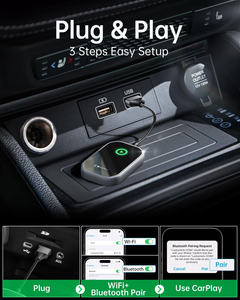 Dongle adaptador Carplay USB inalámbrico OEM ODM para coches <span class=keywords><strong>Android</strong></span> y iPhone compatible con Toyota Fiat Audi para Porsche - Product Image 2