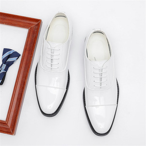 Zapatos de Cuero para Hombre, Formales, de Cuero Genuino, Blancos, de Charol, Zapatos Casuales de Cuero para Hombre - Product Image 3