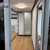 Casa Contenedor Expandible de 20/40 Pies con Doble Ala, de 1 a 4 Dormitorios, con Sala de Estar, Cocina y Baño