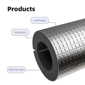 Funas PVC Chịu Nhiệt Điều Hòa Không Khí Pre-Cắt Nhôm Lá Cao Su Cách Nhiệt Ống Với Tự Dính - Product Image 4