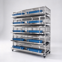 Cage à cailles automatique pour la collecte des œufs, équipement avicole à 5 niveaux, cages en batterie pour l'élevage des cailles et des petits oiseaux