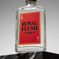 Pegatinas de vinilo troqueladas con impresión de logotipo personalizado, etiquetas de embalaje impermeables autoadhesivas para whisky, cantidad mínima de pedido 500