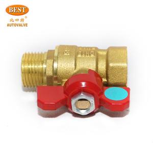 Qdx12 <span class=keywords><strong>Gas</strong></span> Kogelkraan Messing Mini Kogelklep Met Rode Korte Vlinder Handvat Vrouwelijke En Mannelijke Draad 3/4 Inch Voor Gasklep - Product Image 5