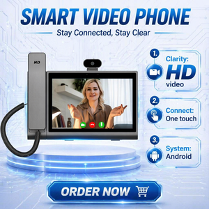 Téléphone VoIP Android 12 avec prise en charge SIP, terminal de visioconférence intelligent, 4G LTE WiFi, téléphone de bureau multimédia haut de gamme, écran IPS 10,1 pouces - Product Image 1