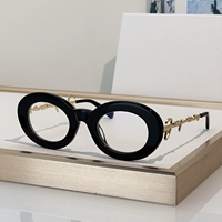 Gafas Ópticas de Moda para Mujer, Estilo Clásico, Montura Redonda, Diseño Sólido, Lentes con Protección Anti Luz Azul Personalizadas