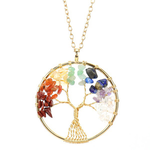 <span class=keywords><strong>Arbre</strong></span> de Vie Fil Enveloppé Pendentif Quartz Naturel Énergie Spirituelle Guérison Cristal Bijoux Collier - Product Image 4