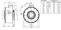 Encodeur rotatif incrémental ENI90PL-H30JA5-5000UD1-RC1 à arbre creux avec sortie universelle
