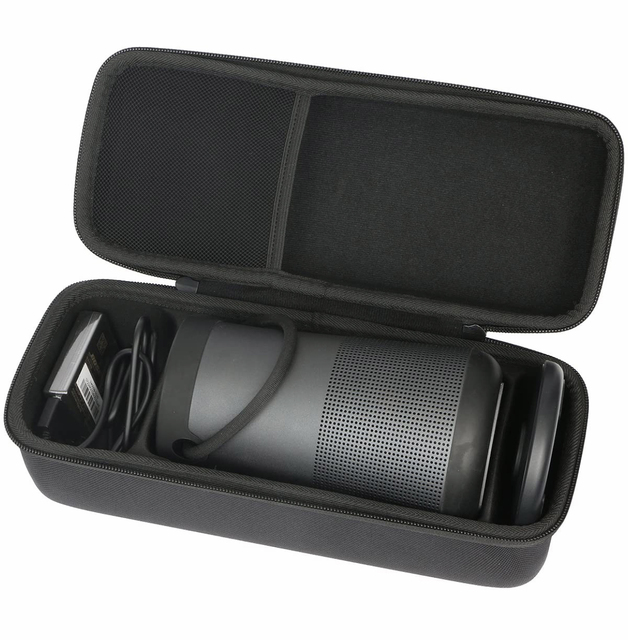 EVA PU+Velvet Waterproof Shockproof Dustproof Zipper Speaker Case for Bose Sound Link Swivel Speaker-Customizable Camping Travel