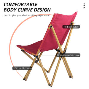 Outdoor <b>Deluxe</b> Folding Light Weight Aluminum Frame Recliner Heavy Duty Foldable Portable <b>Camping</b> Butterfly <b>Chair</b> - Product Image 3
