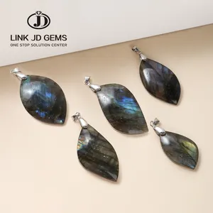 Irregular Shape Polished Healing Energy Stone Increase Charm Unisex Jewelry 100% Natural Labradorite Original Stone Pendant