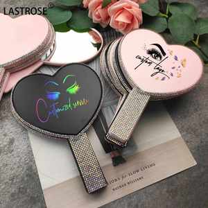 Pocket Mini <b>Makeup</b> Mirror Hand Held Vanity <b>Table</b> With Led Light <b>Makeup</b> Mirror Cosmetic Compact Pocket Hand Mirror - Product Image 4