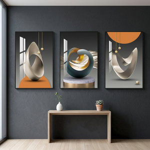 MPLONG Cuadro Decorativo de Madera con Marco Grande, Impresión de Retrato con Diseño Moderno y Abstracto - Product Image 2