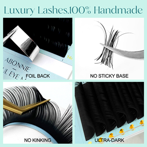 ABONNIE Extension Ciglia Individuali Classiche in Cashmere, Tutte le Misure I/J/B/L/LB/LJ/M/<span class=keywords><strong>LU</strong></span>/LC/LD/C/CC/D/DD Curl, Vassoio per Extension Ciglia - Product Image 2