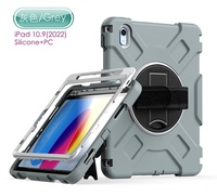Étui de tablette antichoc rotatif à 360 degrés pour iPad 10.9, iPad 10.2, Air 11 Pro, housses de protection en silicone pour tablette