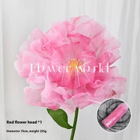 Fleurs géantes artificielles du monde floral avec support de tige grande décoration de fleurs en soie géante énorme pour événement de mariage