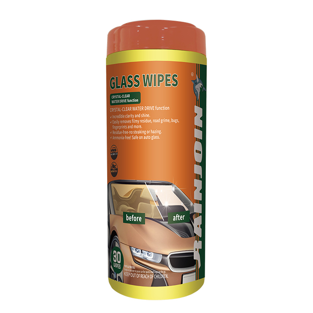 30Pcs Car Glass Cleaning Wipes Windshield Water Repellent Glass Cleaner Wipes