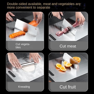 Schneidebrett aus Reinem Titan, Beidseitig Verwendbar, Antibakteriell und Schimmelresistent, Verdicktes Premium-Fruchtschneidebrett aus Reinem Titan - Product Image 2