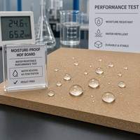Panneau MDF haute densité 680-850 kg/m3, résistant à l'humidité - Qualité E1, certifié CARB, 1220x2440 mm, panneau de fibres pour armoires et meubles
