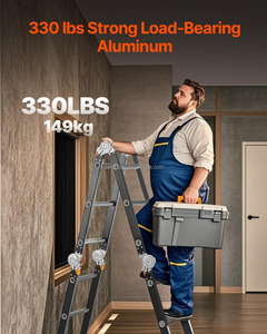 Deliladder Échelle polyvalente en <span class=keywords><strong>acier</strong></span> Étape de charnière multifonction 4x3 - Product Image 3