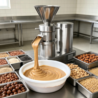 Moulin colloïdal commercial pour noix, arachides, pistaches, noisettes, amandes, noix de cajou, sésame – Machine à broyer et à fabriquer du beurre de cacahuète