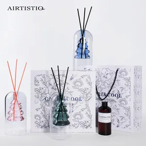 Luxury Aromatherapy Gift Box Set Essential Oil 200ml Round Bottle Reed Diffuser Set Gift