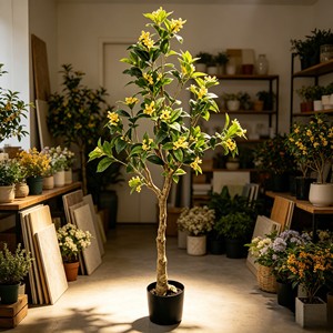 Fragrant-looking artificial sweet osmanthus branch with clustered tiny blooms for moon festival & tea <b>table</b> decor - Product Image 3