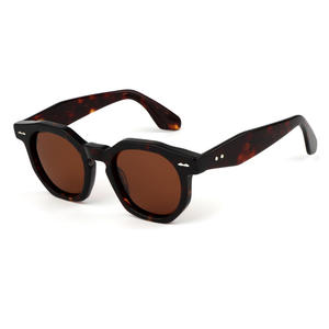 LBashades GS5850 جديد عصري ممتاز 8.0 ظلال إطار دائري صغير نظارات شمسية مستقطبة 3 + 2 مفصل معدني - Product Image 3