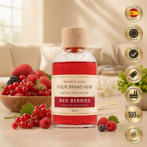 Difusor de Aromas con Aroma a Bayas Rojas de Marca Privada 100ml OEM |   Ambientador Mikado para el Hogar |   España UE - Product Image 3