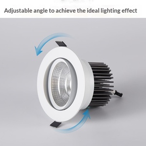 Foco LED COB para Techo, Luz de Ojo de Buey de 7.5 cm, Aluminio, Ra 95, Ahorro de Energía, Alta Reproducción Cromática, <span class=keywords><strong>Downlight</strong></span> para Tienda - Product Image 3